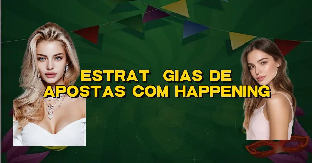 Estratégias De Apostas Com Happening Oficial