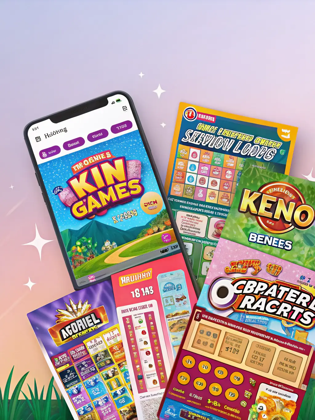 A collage showcasing different winning combinations in Color Game, highlighting the various payouts and bonus opportunities.